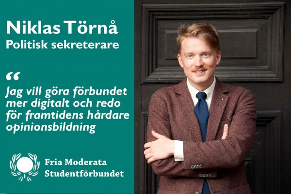 Niklas Törnå ny politisk sekreterare