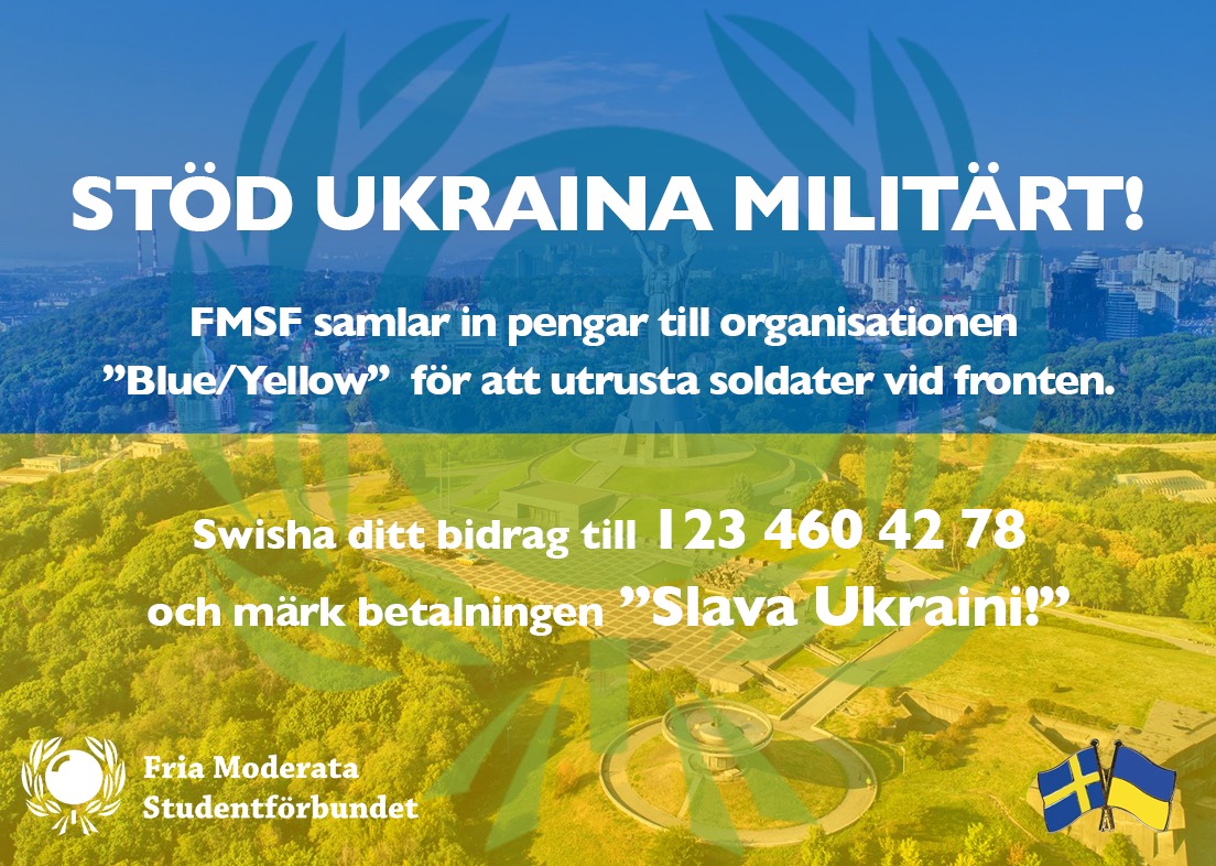 You are currently viewing Nästan 190 000 kronor till militär utrustning till Ukraina genom FMSF:s insamling